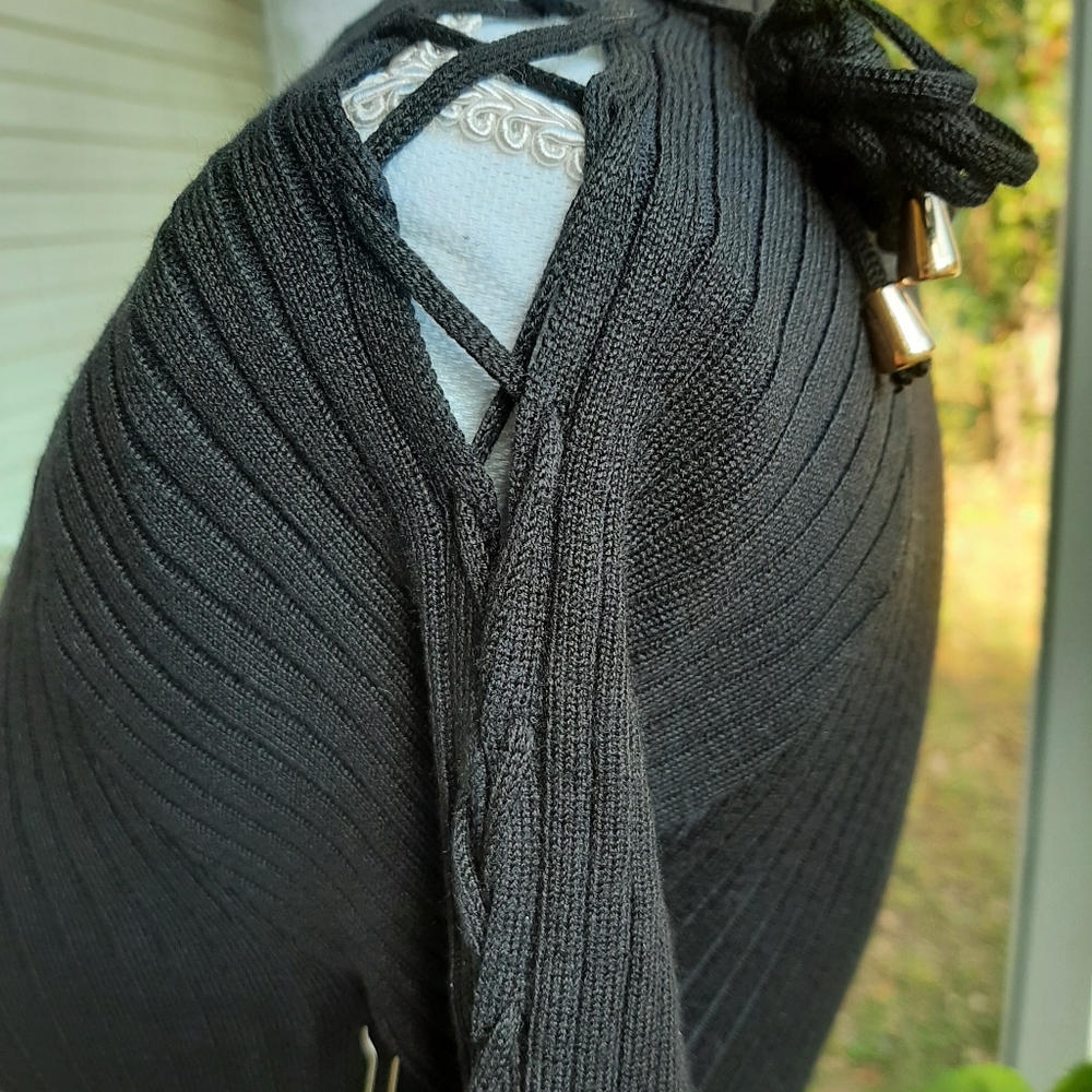 Black Ribbed Sweater Top - Picture 8 of 9